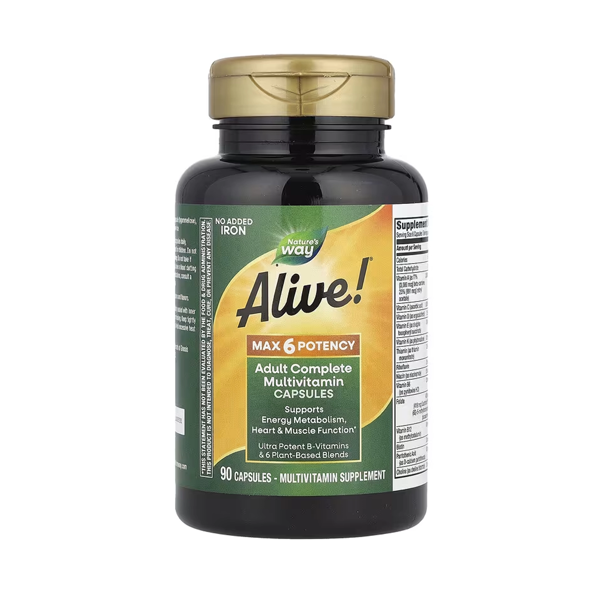 Alive Max 3 Potency Adult Multivitamin, Complete Daily Nutrition - 90 Capsules - Image 3
