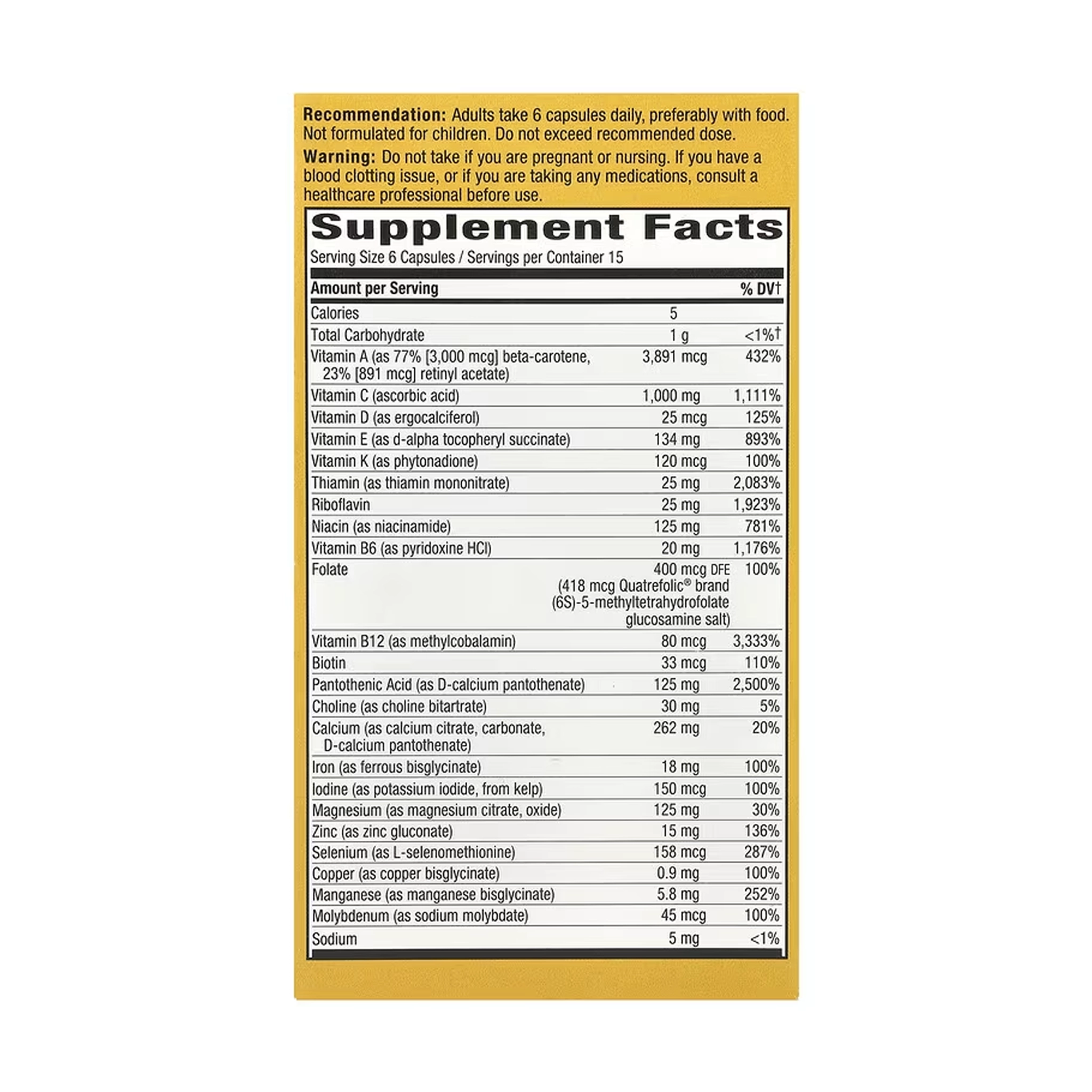 Alive Max 3 Potency Adult Multivitamin, Complete Daily Nutrition - 90 Capsules - Image 2