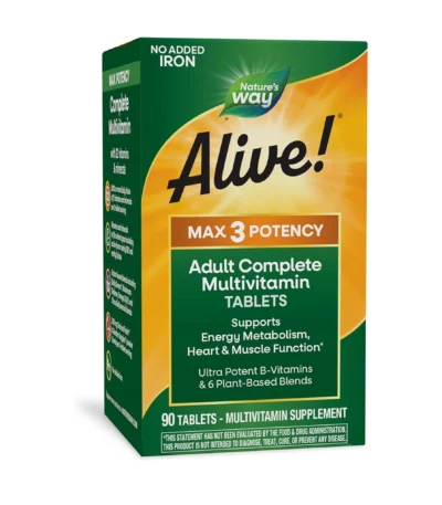 Alive Max Potency Adult Multivitamin, Complete Daily Nutrition - 90 Capsules