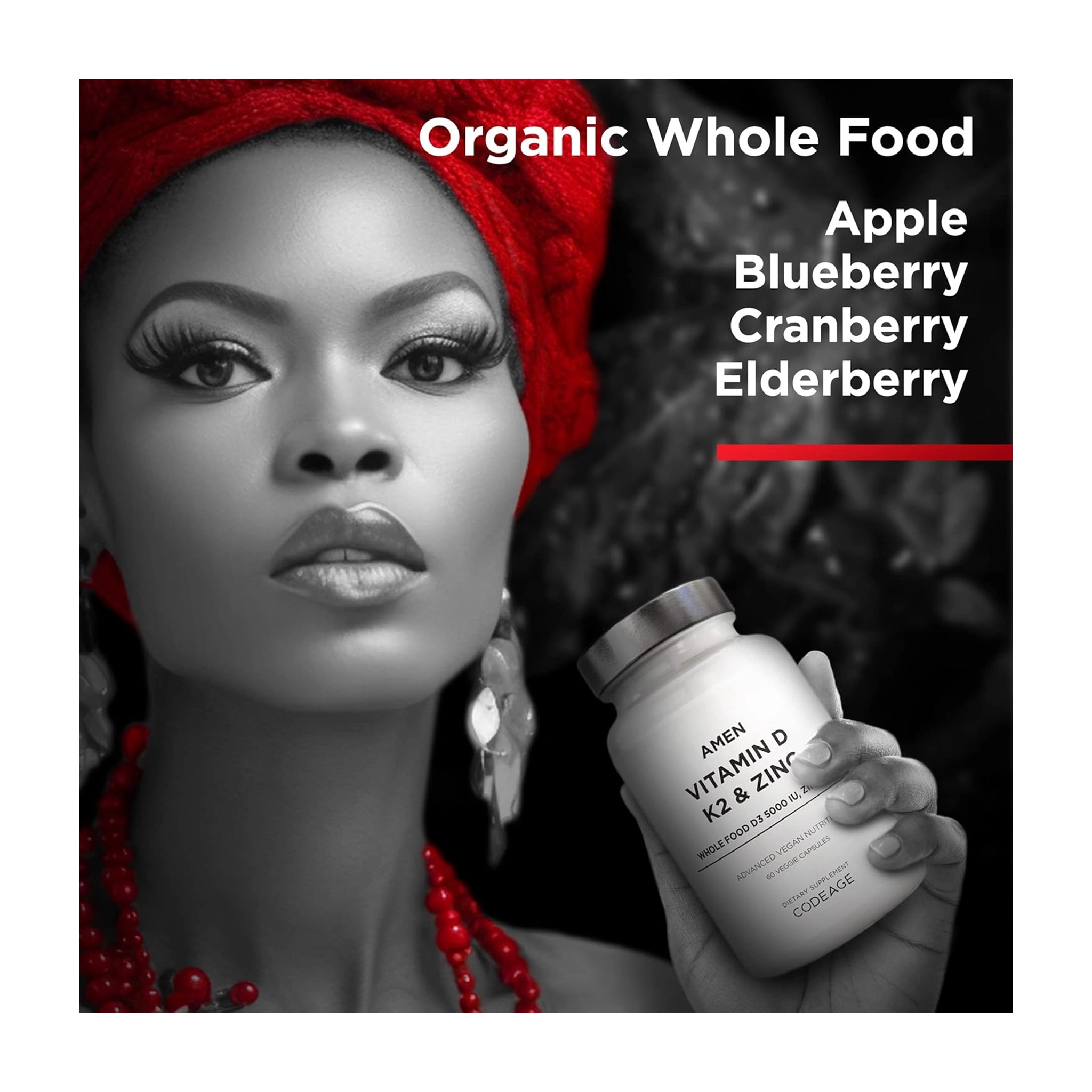 Codeage Amen Vitamin D, K2 & Zinc – Bone & Immune Support - Image 4