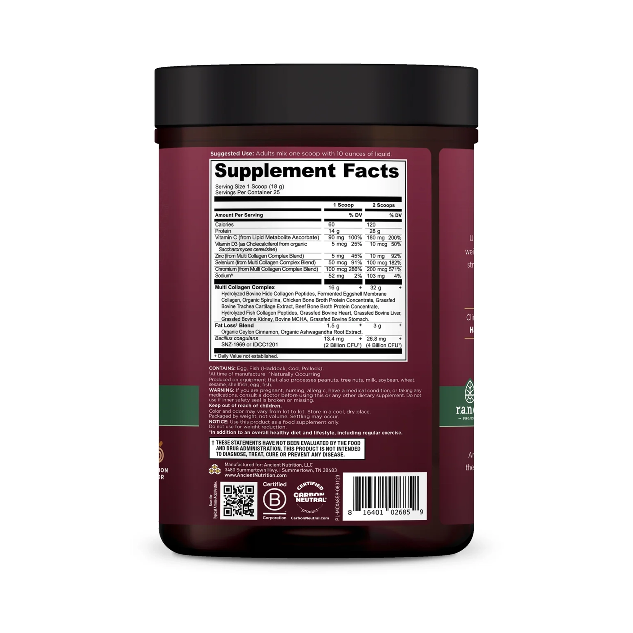 Ancient Nutrition Multi Collagen Advanced Lean - Image 2