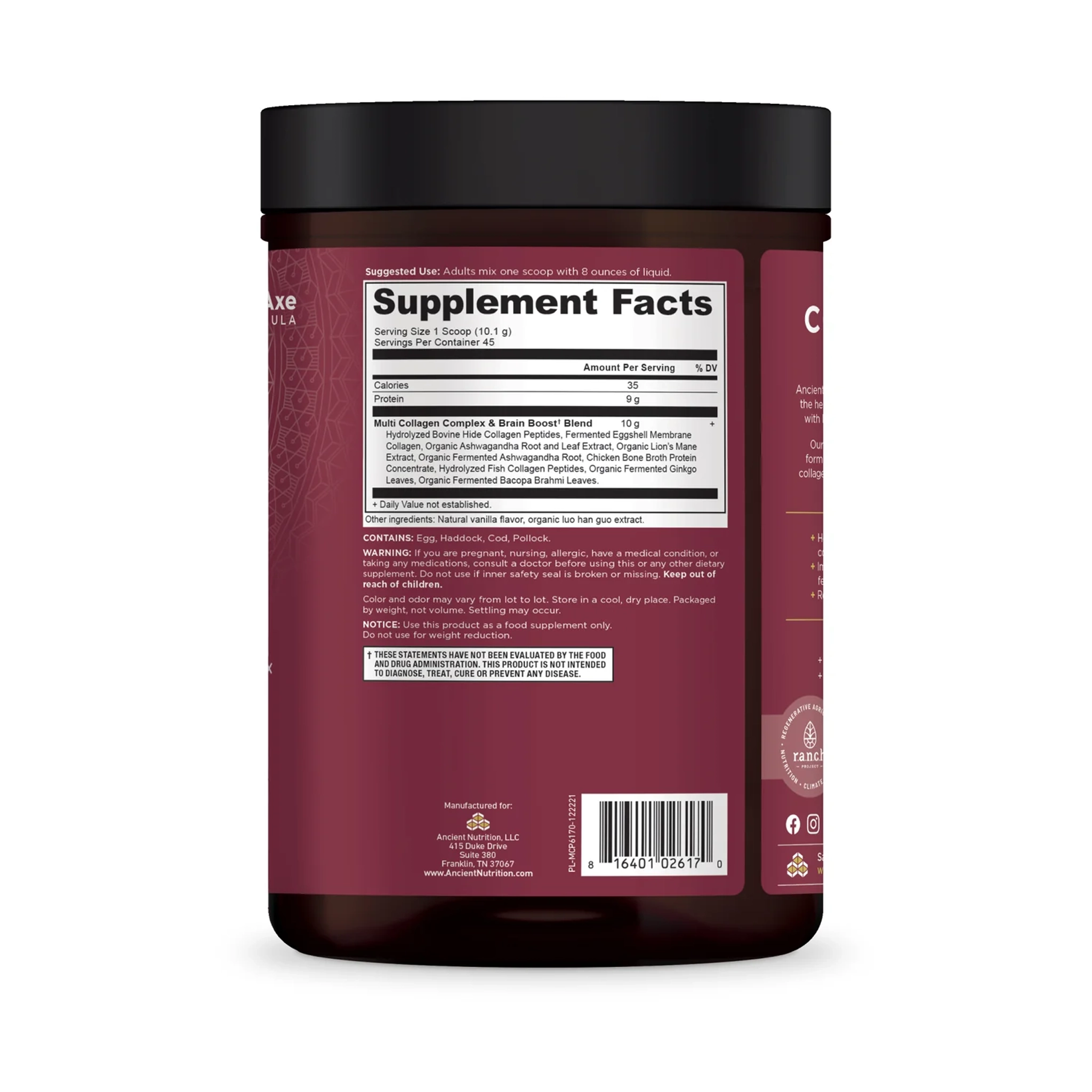 Ancient Nutrition Multi-Collagen Protein Brain Boost - Premium Cognitive & Joint Support with Five Collagen Types - Image 5