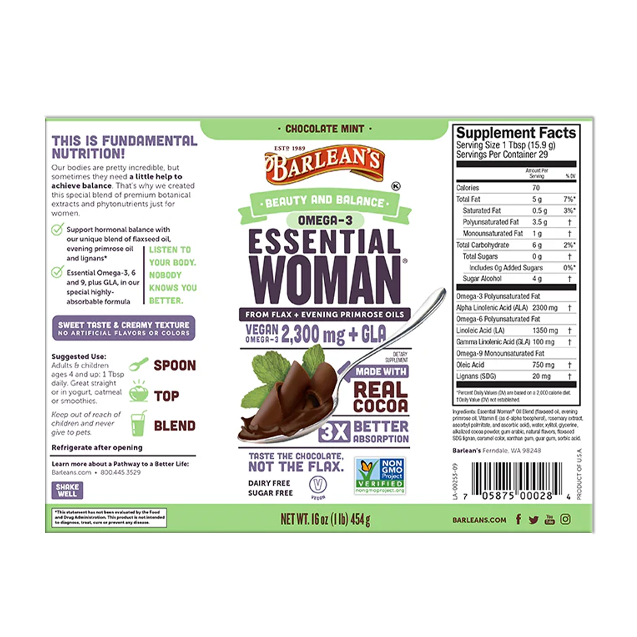 BARLEAN'S Essential Woman® Chocolate Mint - Image 4