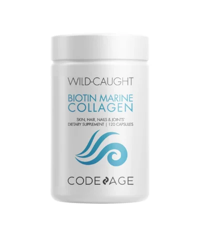 Codeage Wild-Caught Biotin Marine Collagen Peptides – 120 Capsules