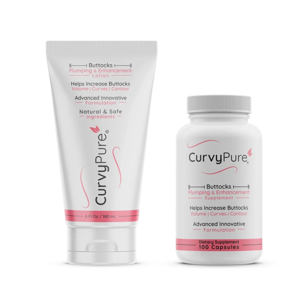 CurvyPure Butt Enhancement Cream – (Lotion + Pills) Lift, Firm, and Enhance Naturally
