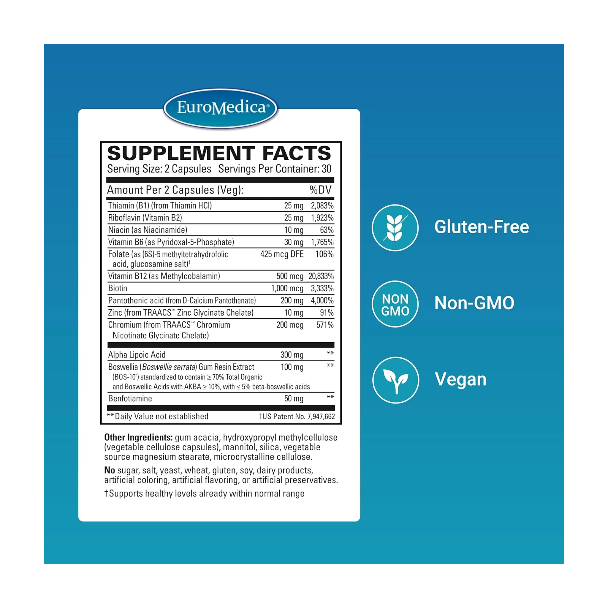 Euromedica Nerve Complex – Nerve Health & Support Supplement, 60 Capsules - Image 2