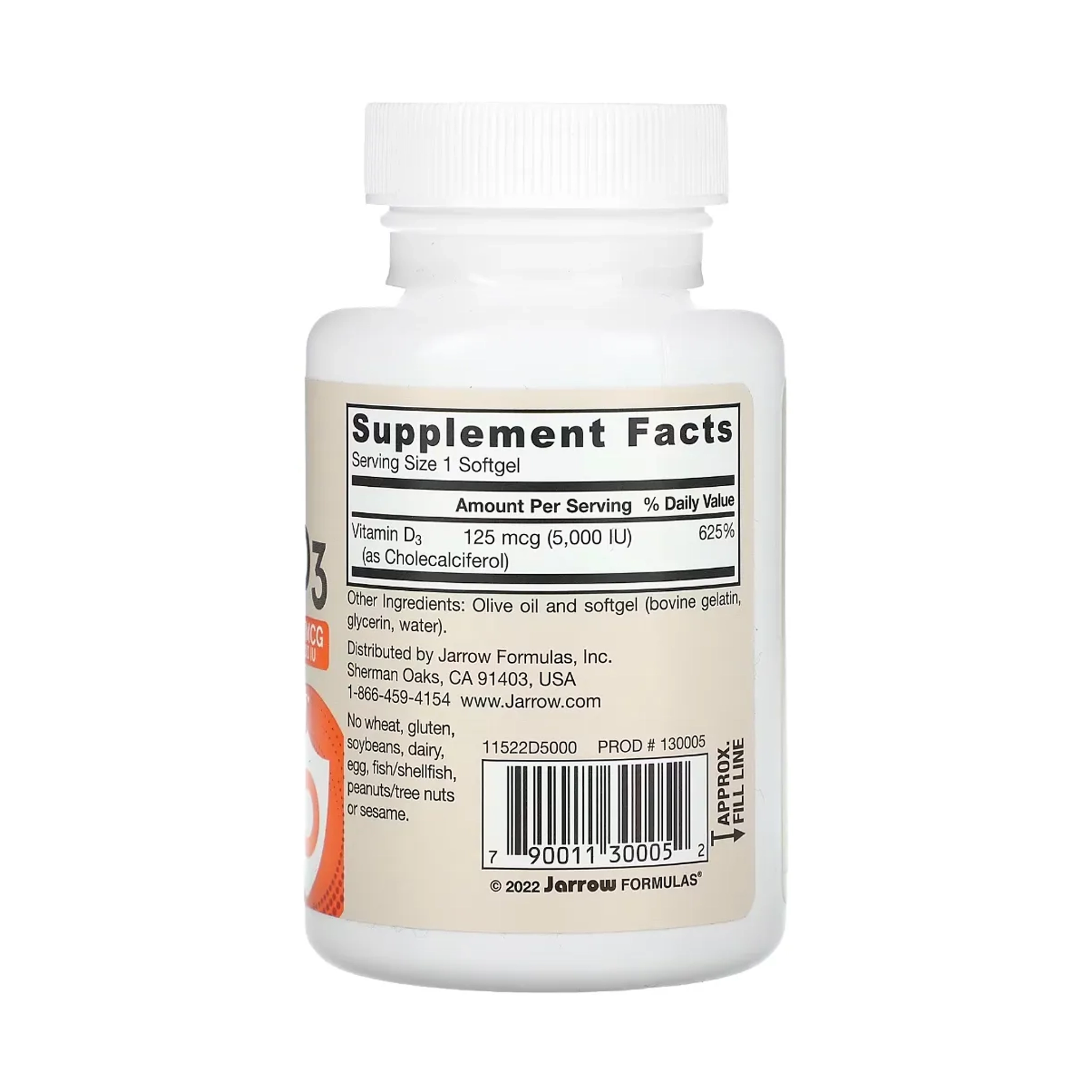 Jarrow Formulas Vitamin D3 Maximum Strength – 5000 IU for Immune & Bone Health - Image 2