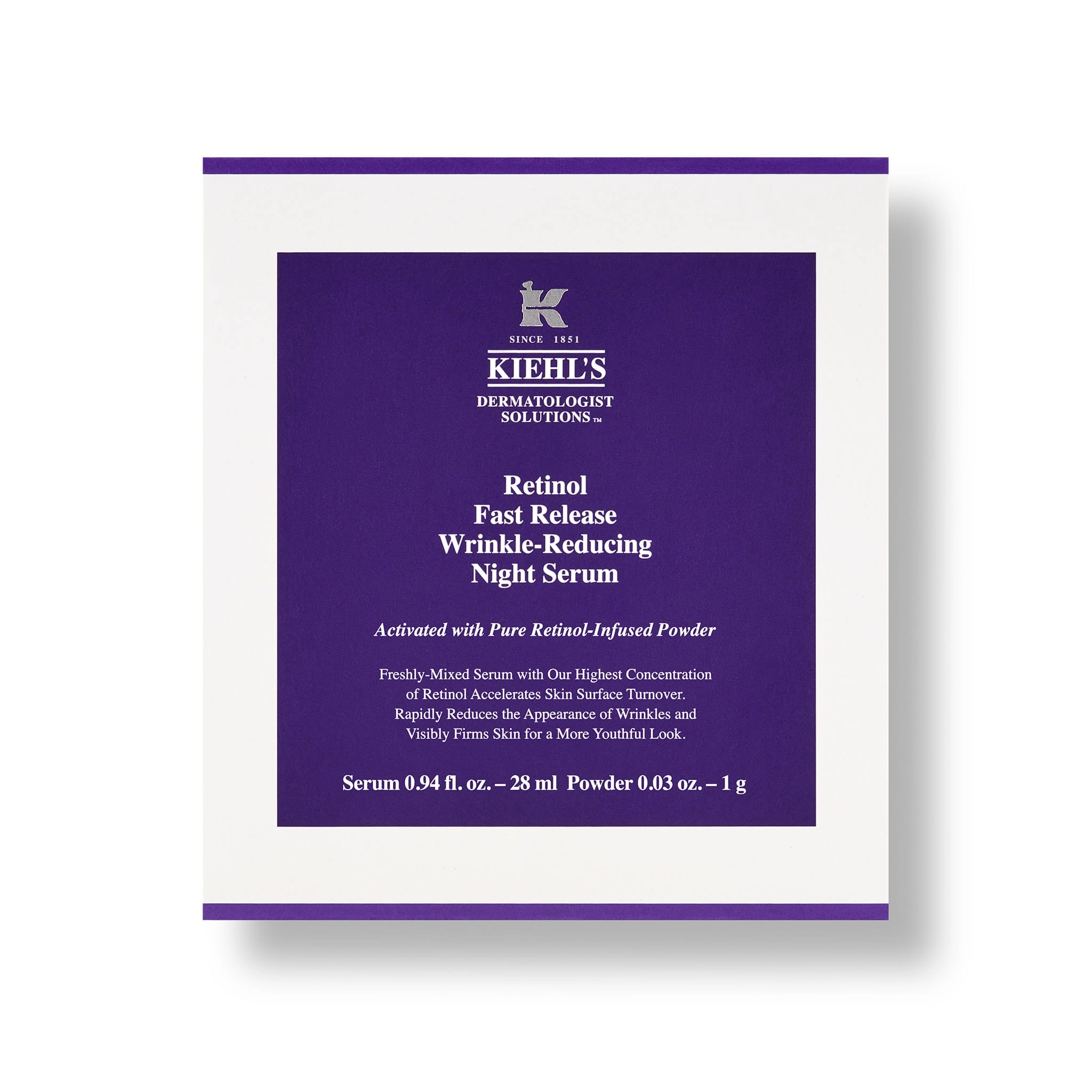 Kiehl's Retinol Fast Release Wrinkle-Reducing 0.3% Retinol Night Serum – Anti-Aging Night Treatment for Smoother, Firmer Skin