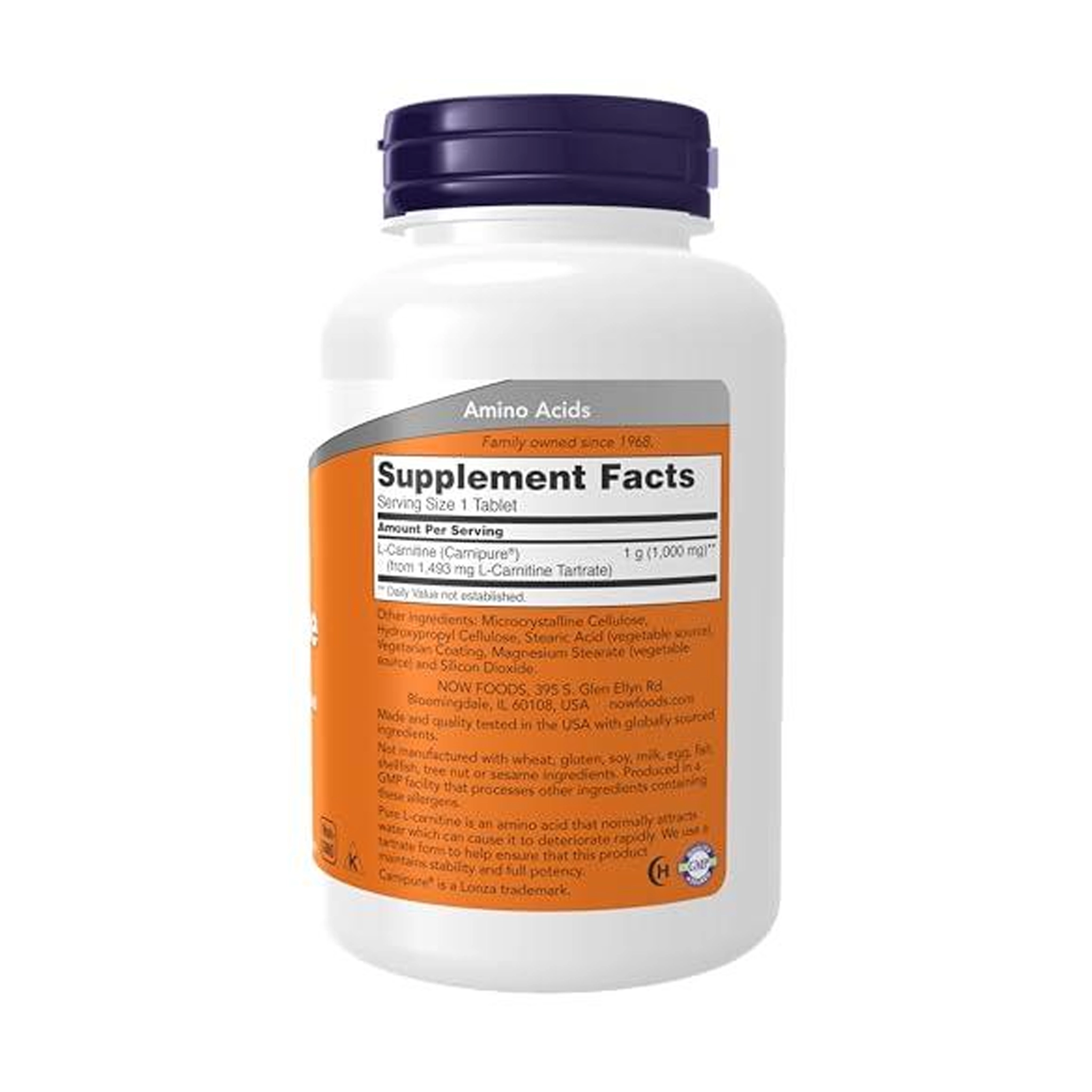 NOW L-Carnitine 1000 mg – Premium Amino Acid for Energy and Fat Metabolism - Image 2