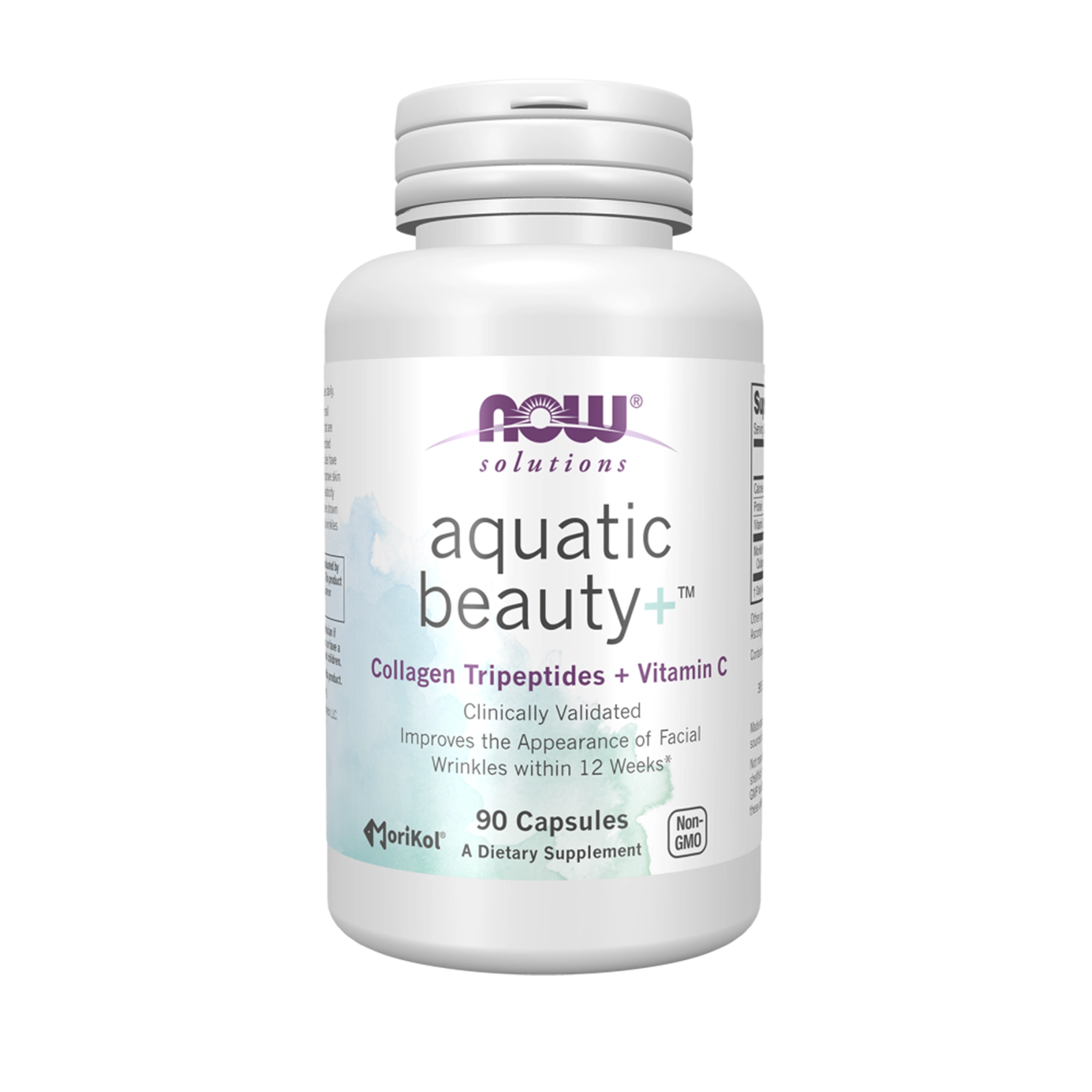 Now Solutions Aquatic Beauty Collagen Tripeptides + Vitamin C – 90 Capsules