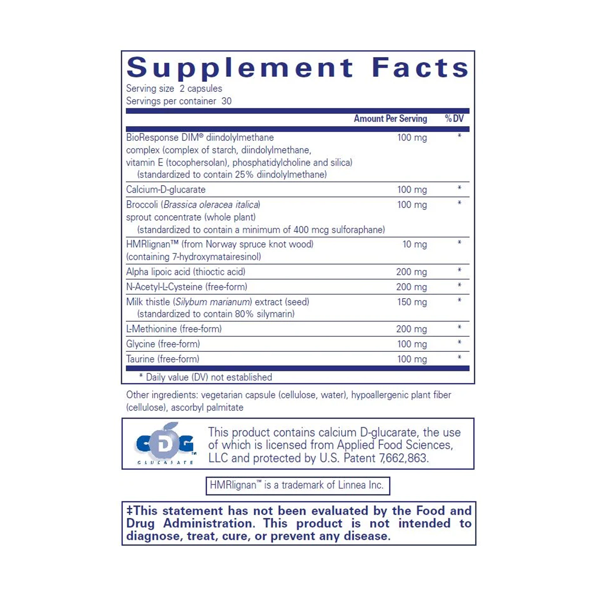 Pure Encapsulations DIM Detox – 60 Capsules - Image 2