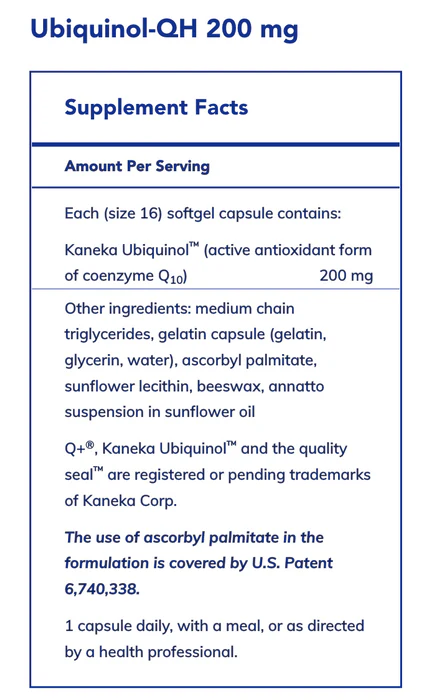 Pure Encapsulations Ubiquinol QH 200 mg - Image 2