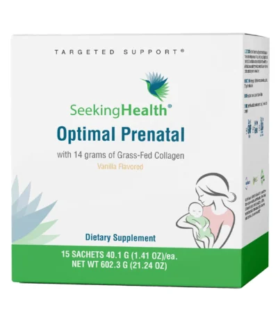 Seeking Health Optimal Prenatal Protein Powder – Vanilla Flavor, 15 Sachets