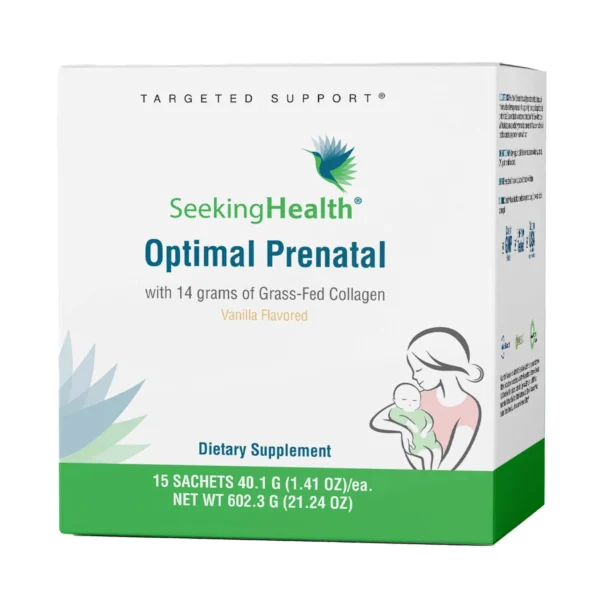 Seeking Health Optimal Prenatal Protein Powder – Vanilla Flavor, 15 Sachets