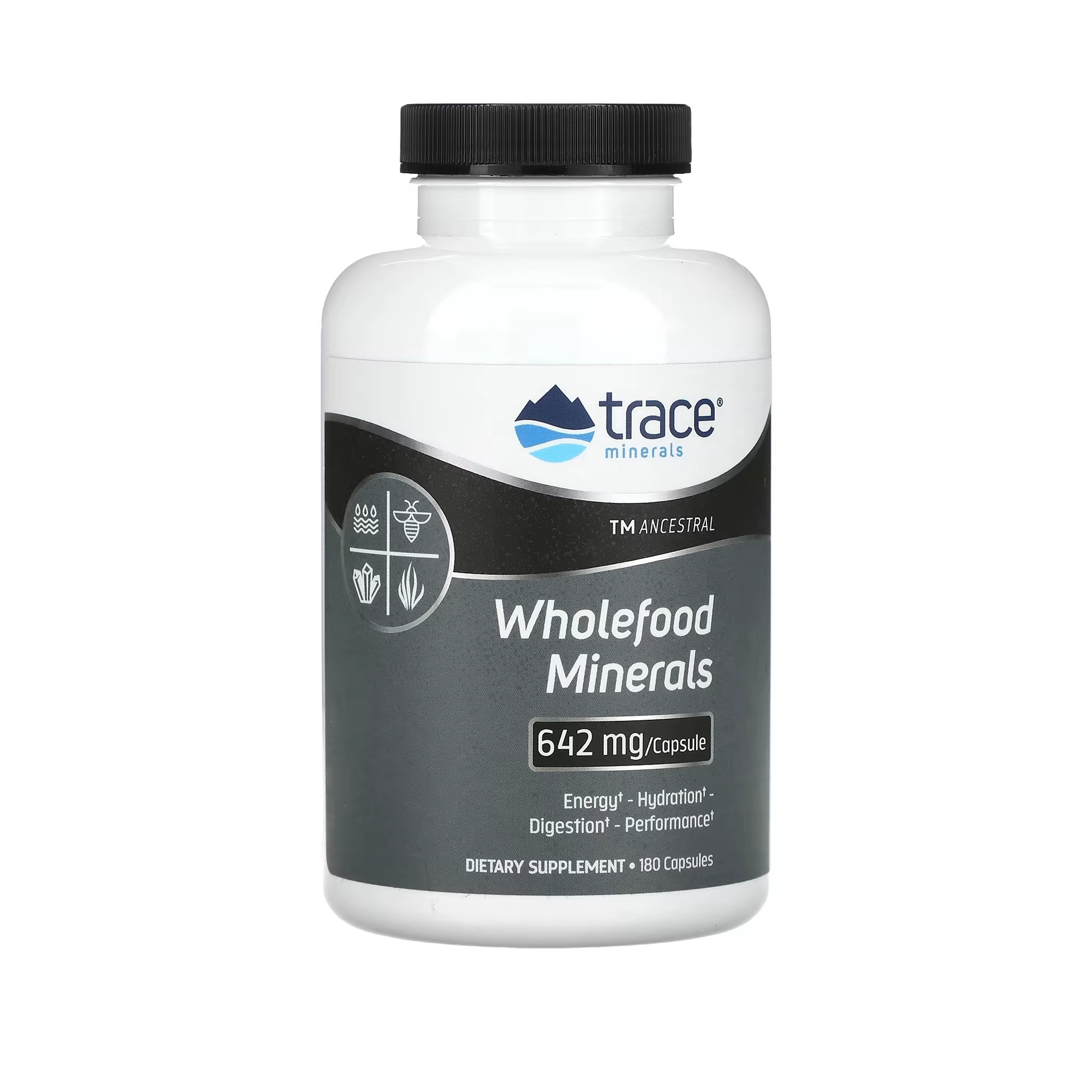 Trace Minerals Ancestral Wholefood Minerals-180 Capsules