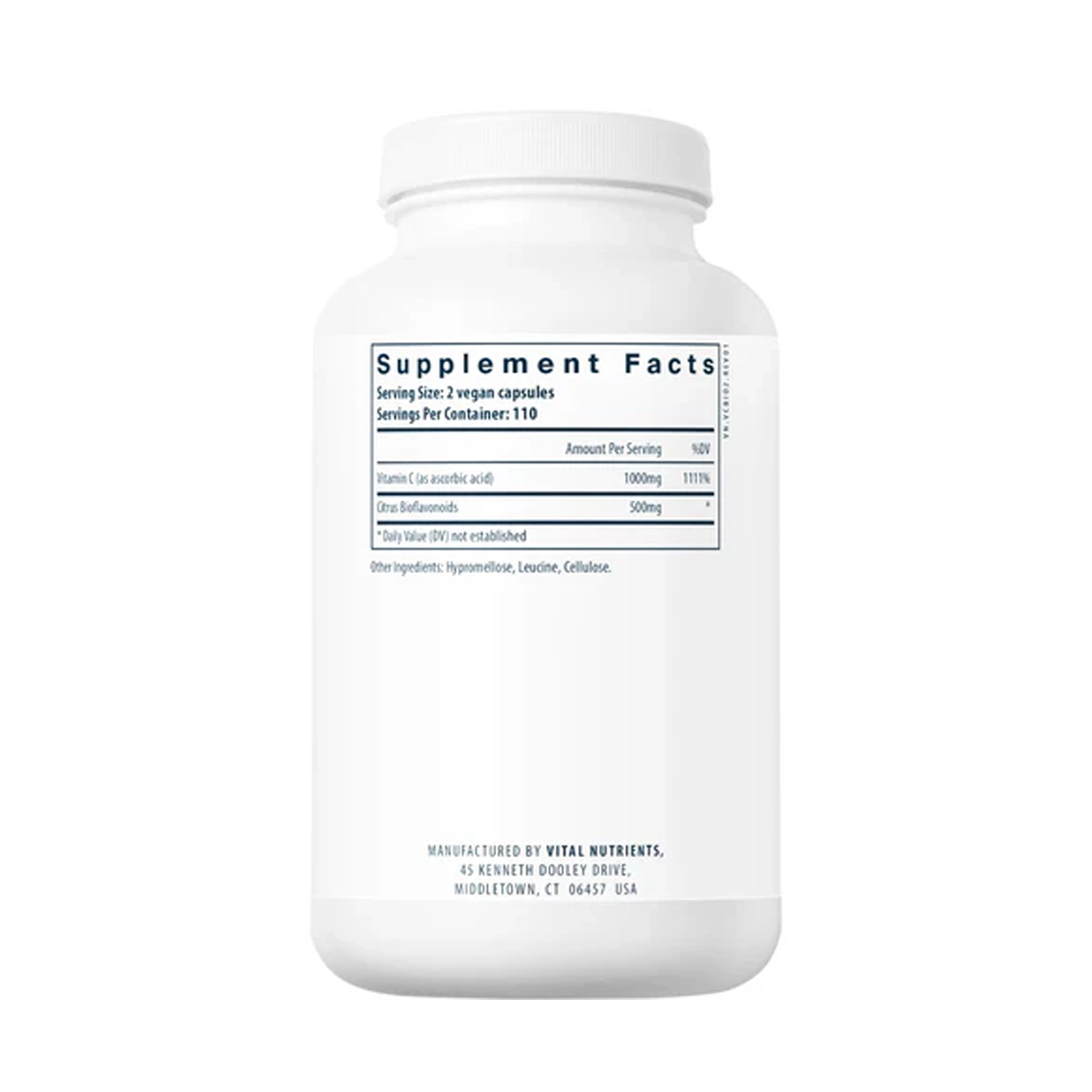 Vital Nutrients Vitamin C with Bioflavonoids 500 mg – 100 Capsules - Image 2