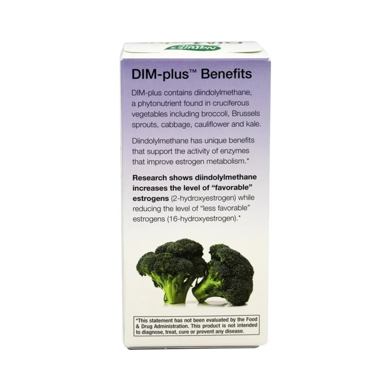 Dim Way Natures Way DIM Plus Diindolylmethane – 120 Capsules for Hormonal ...