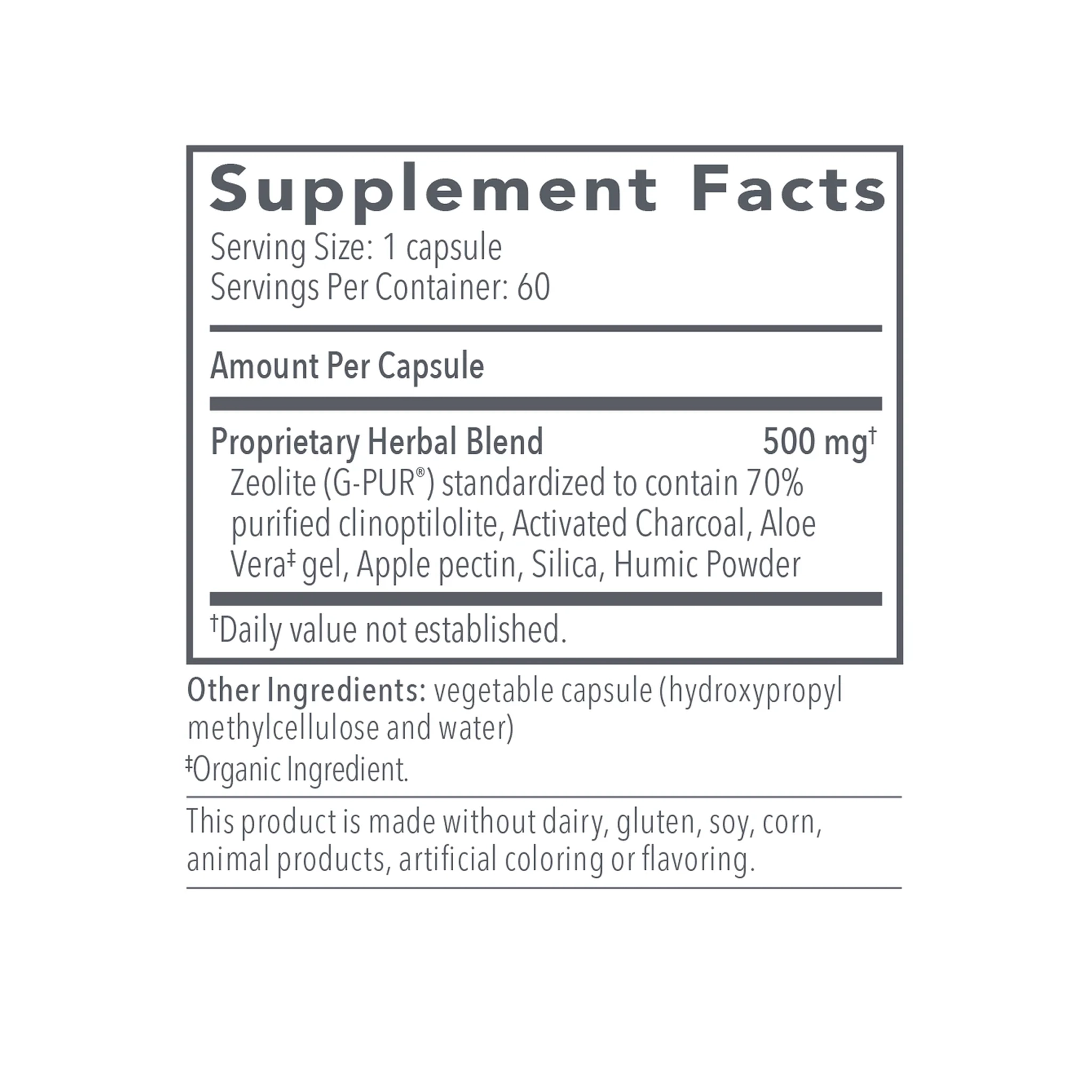 G.I. Detox+ Zeolite (G-PUR), Charcoal & Herbal Formula - Image 2