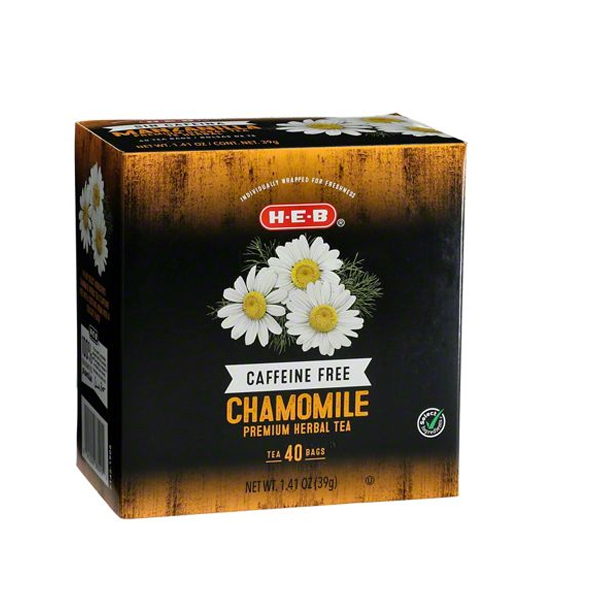 H‑E‑B Premium Caffeine-Free Chamomile Herbal Tea Bags