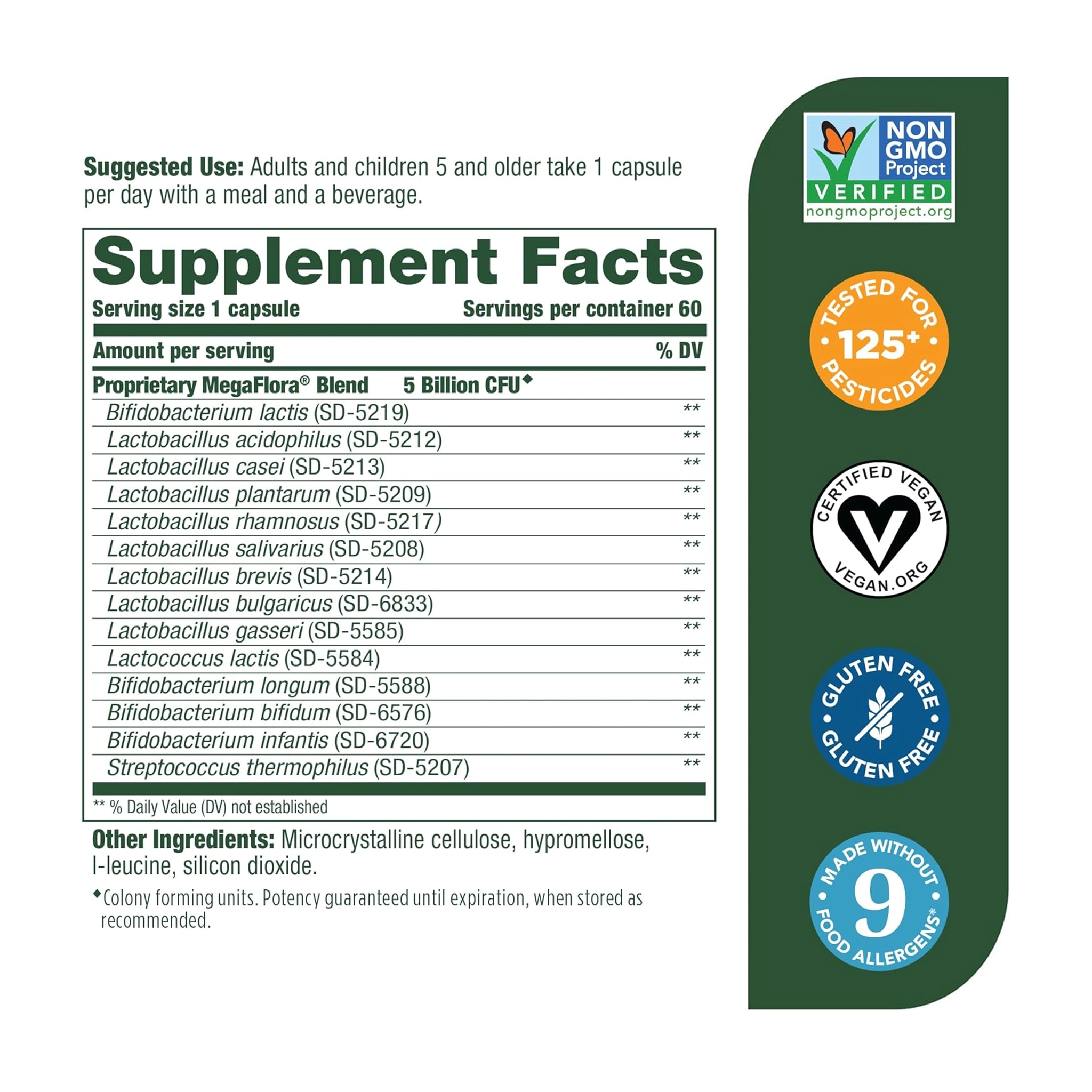 MegaFlora Kids Probiotic - 14 Strains - 5 Billion live cultures - Image 2