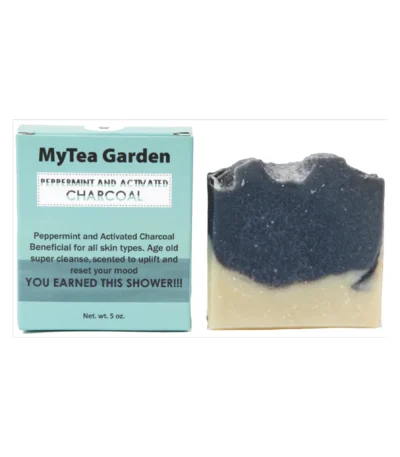 Peppermint and Activated Charcoal Soap My Tea Garden