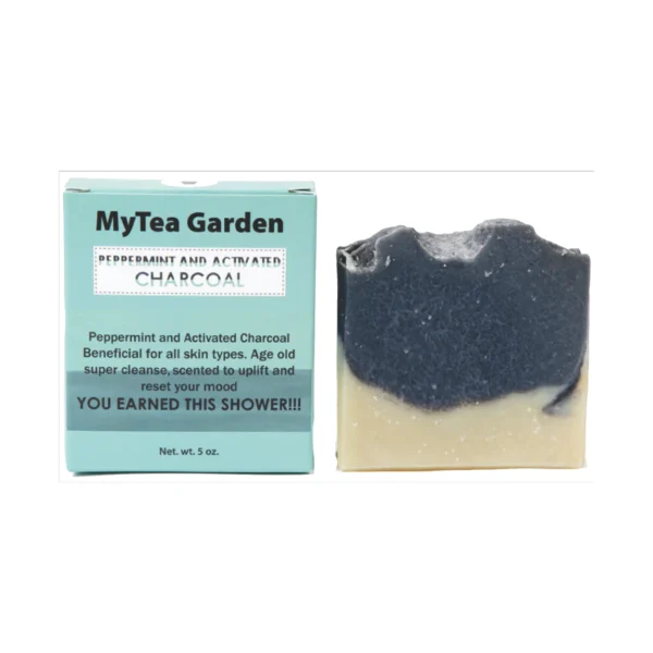 Peppermint and Activated Charcoal Soap My Tea Garden