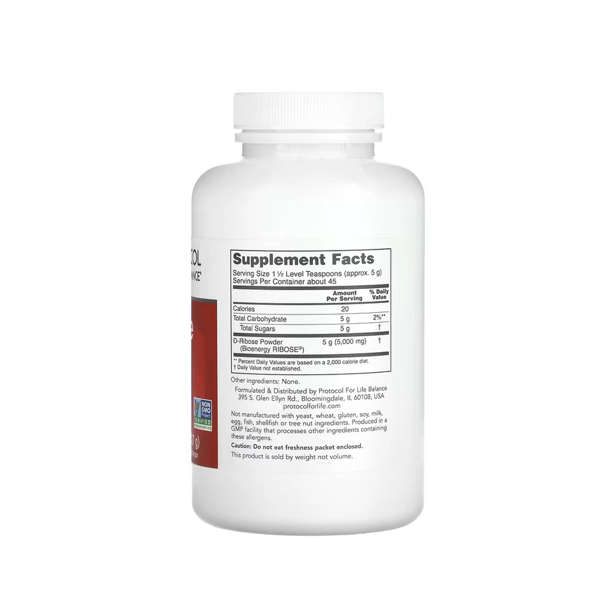 Protocol For Life Balance D-Ribose Pure Powder 8 Oz - Image 2
