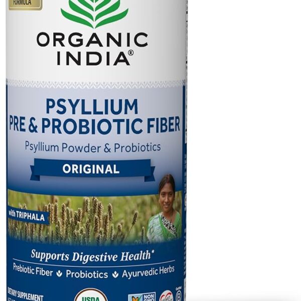 ORGANIC INDIA Psyllium Husk Powder - Pre & Probiotic Fiber