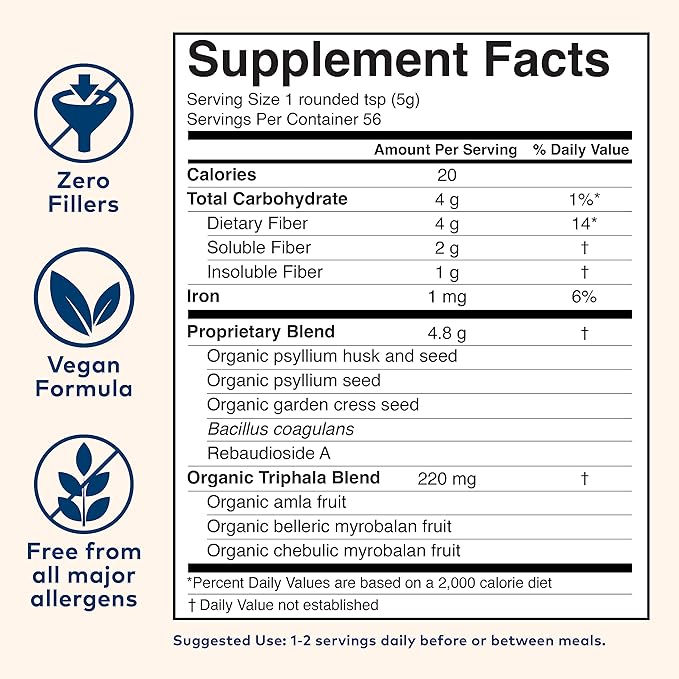 ORGANIC INDIA Psyllium Husk Powder - Pre & Probiotic Fiber - Image 5