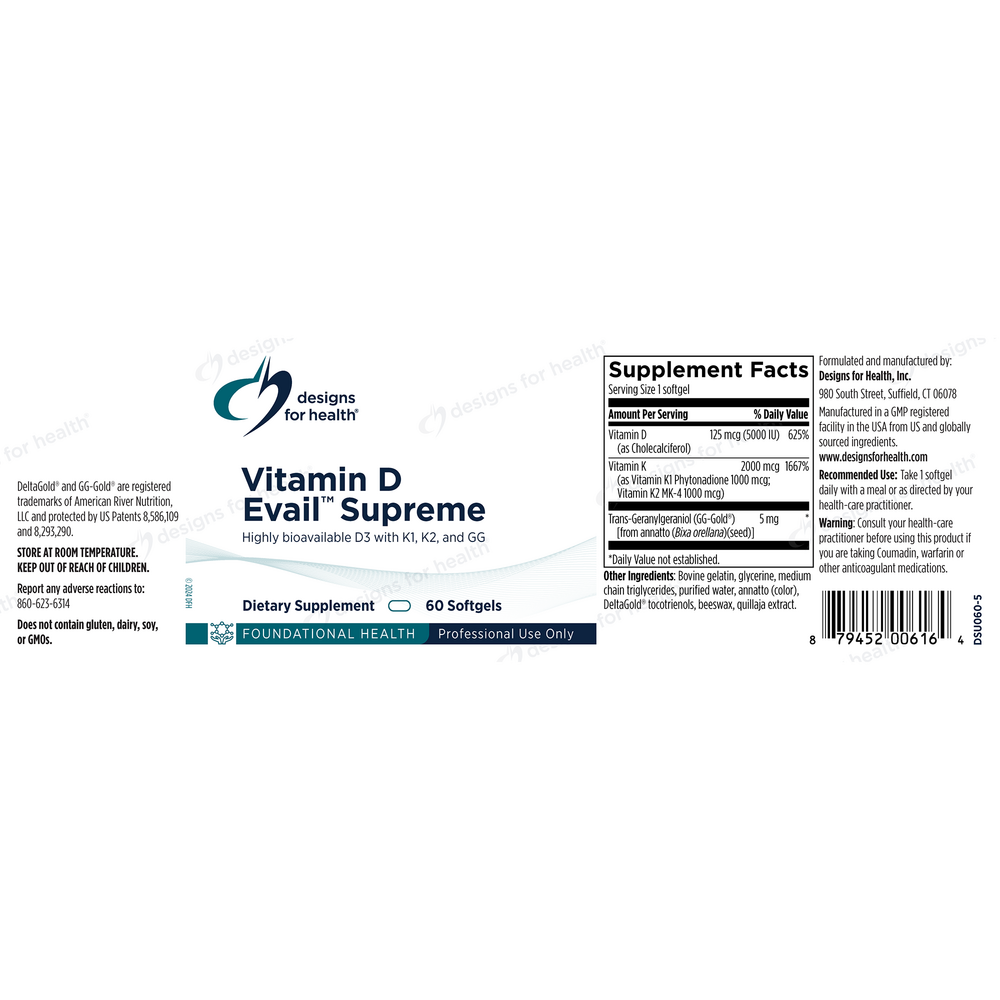 Designs For Health Vitamin D Evail Supreme - Image 3