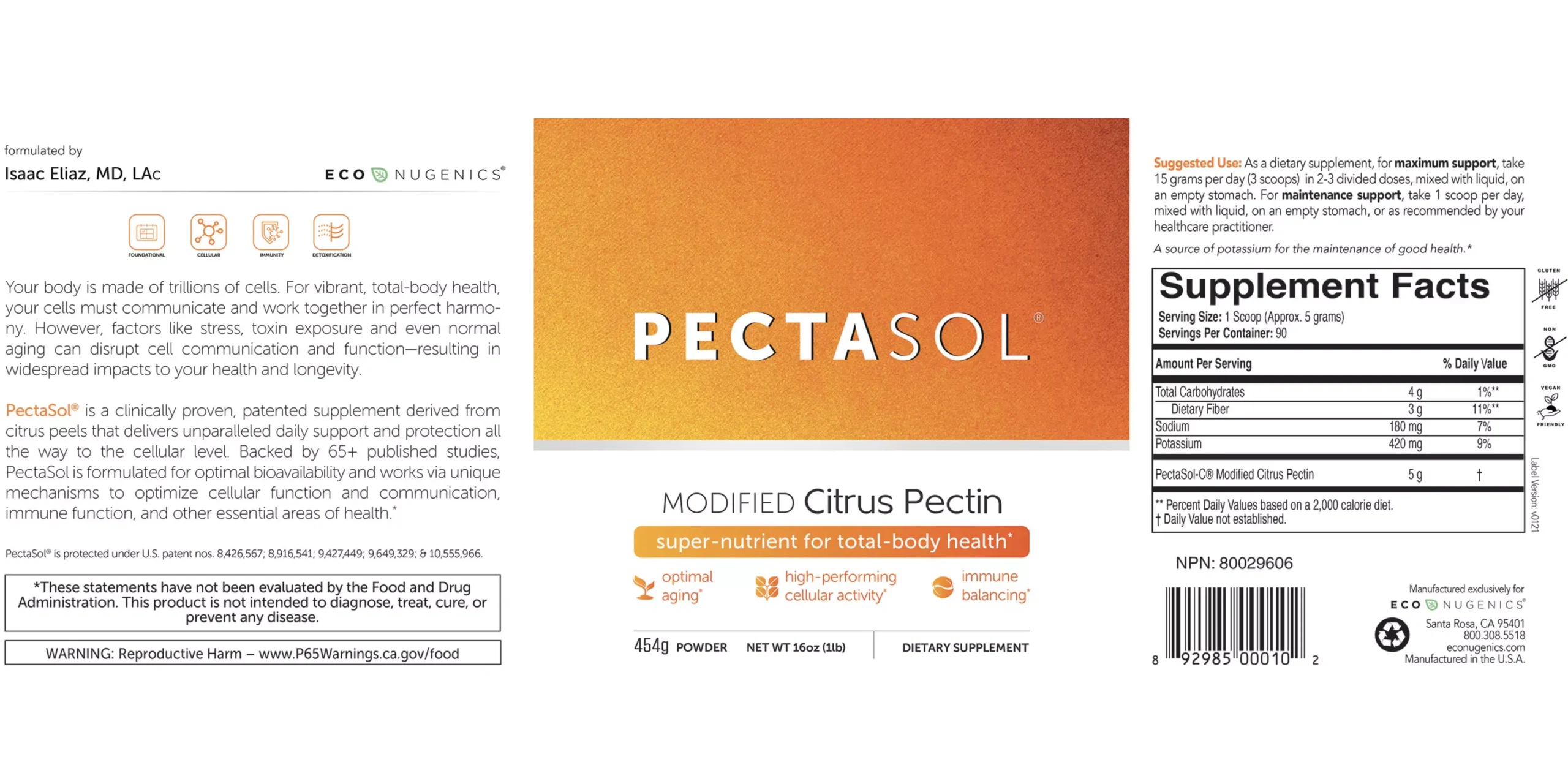 ECONUGENICS PectaSol Modified Citrus Pectin - Image 2