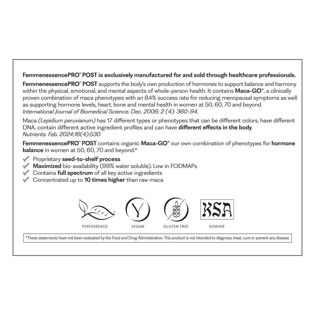 Symphony Natural Health FemmenessencePRO POST 180 Capsules (500mg) - Image 3