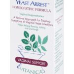 Vitanica Yeast Arrest ~ Homeopathic Vaginal Suppositories 14 vaginal suppositories