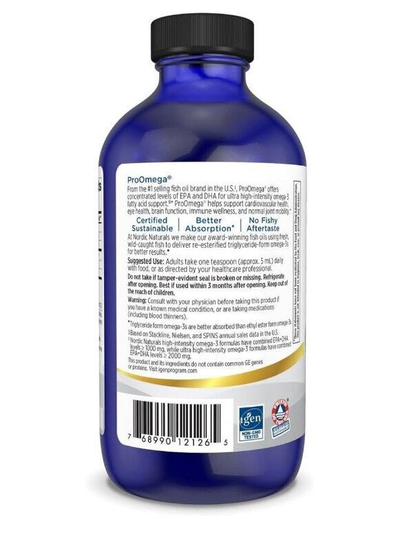 Nordic Naturals ProOmega, Lemon Flavor - 8 fl. oz (237 ml) - Image 3