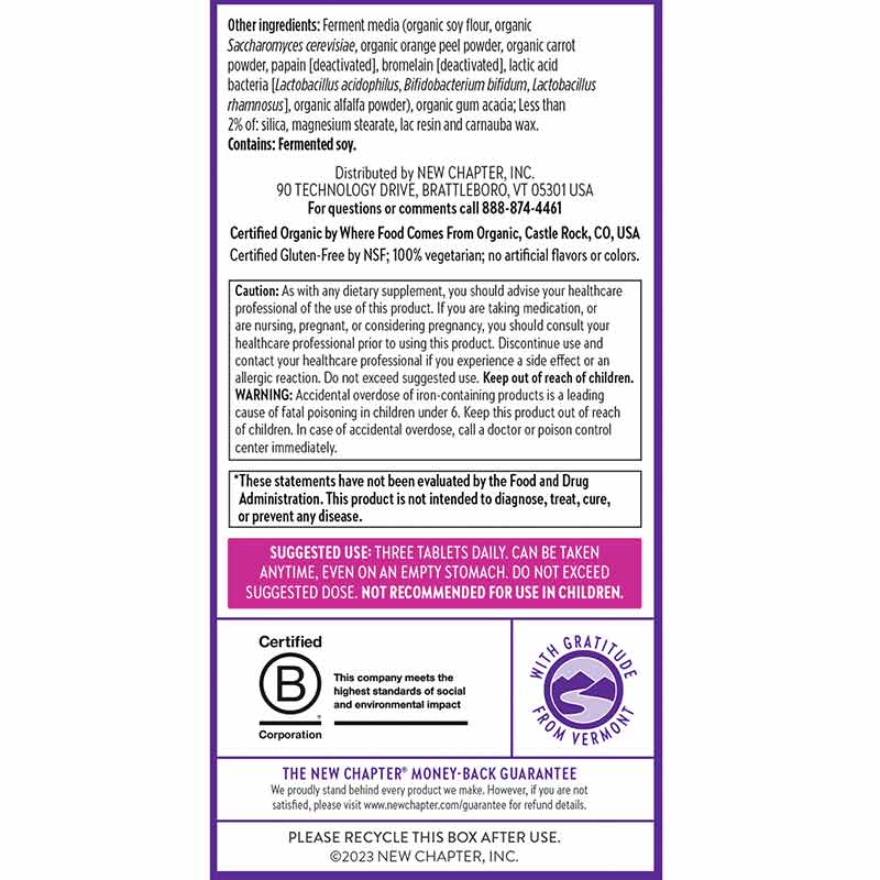 New Chapter Perfect Postnatal  192 tabs - Image 3