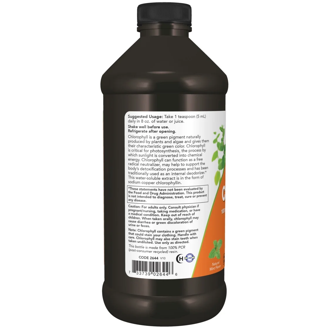 NOW Solutions Chlorophyll Liquid, Mint 16oz - Image 3